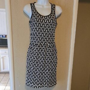 Banana Republic Black and White Sheath Mini Dress